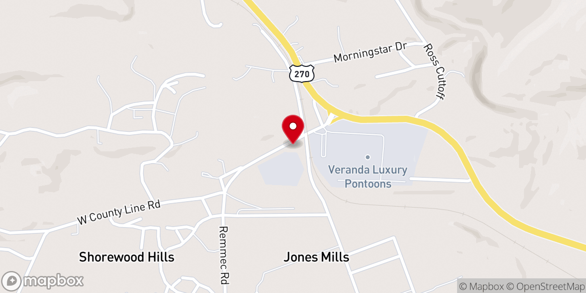 Map showing location of Shorewood Hills Assembly God