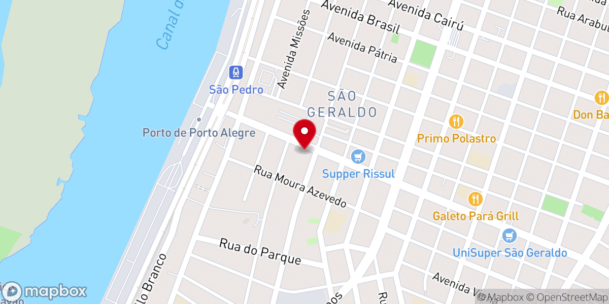Map showing location of Tabernáculo Da Fé - Porto Alegre/RS