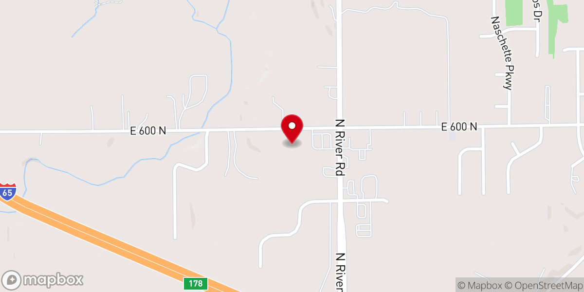 Map showing location of Lamb of God Lutheran Church