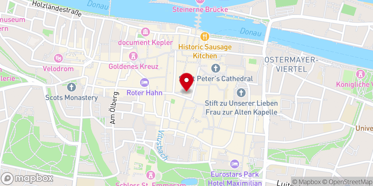 Map showing location of Neupfarrkirche