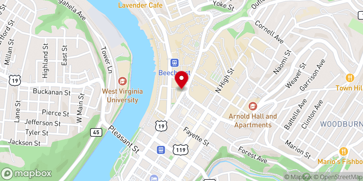 Map showing location of St. John University Parish