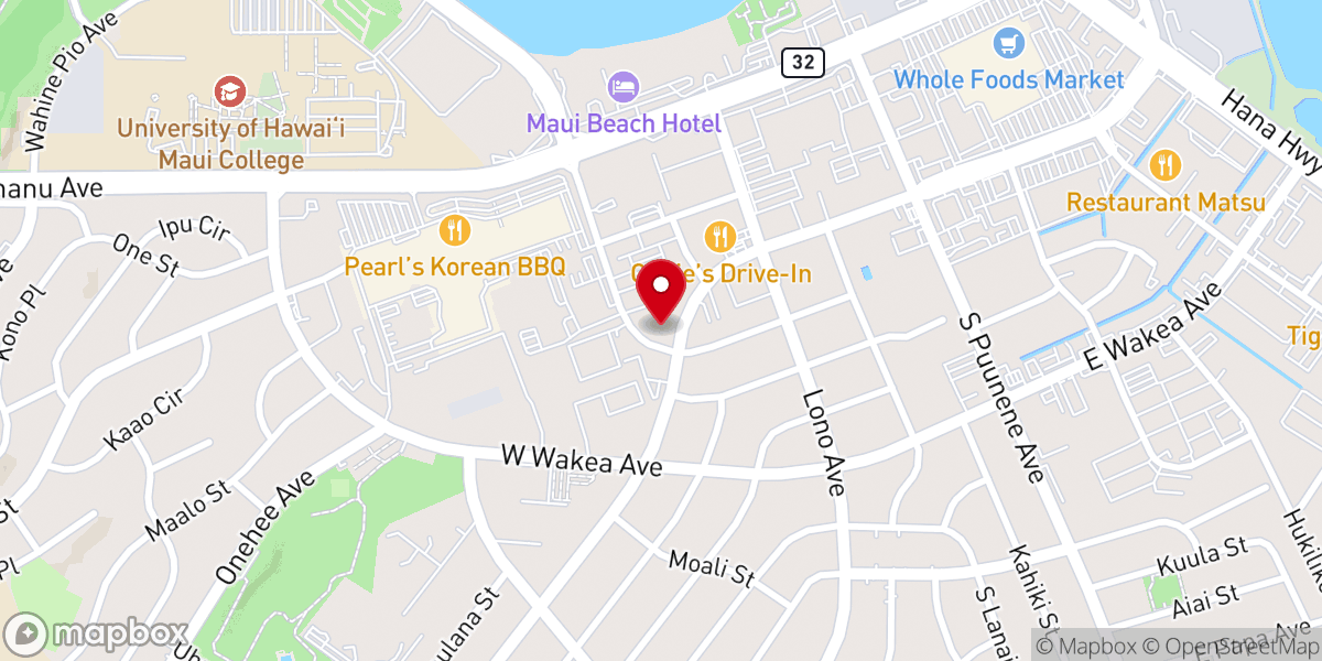 Map showing location of Kahului Church of the Nazarene