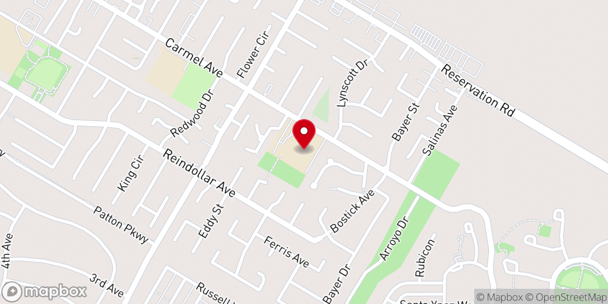 Map showing location of Ocean Rock Church