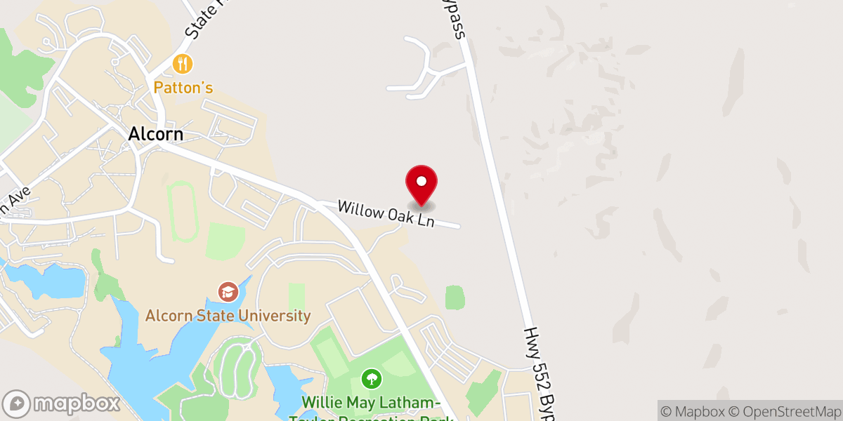 Map showing location of Mt Olive Missionary Baptist Ch