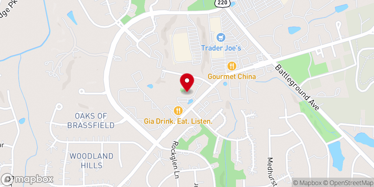 Map showing location of Fellowship Presbyterian Church
