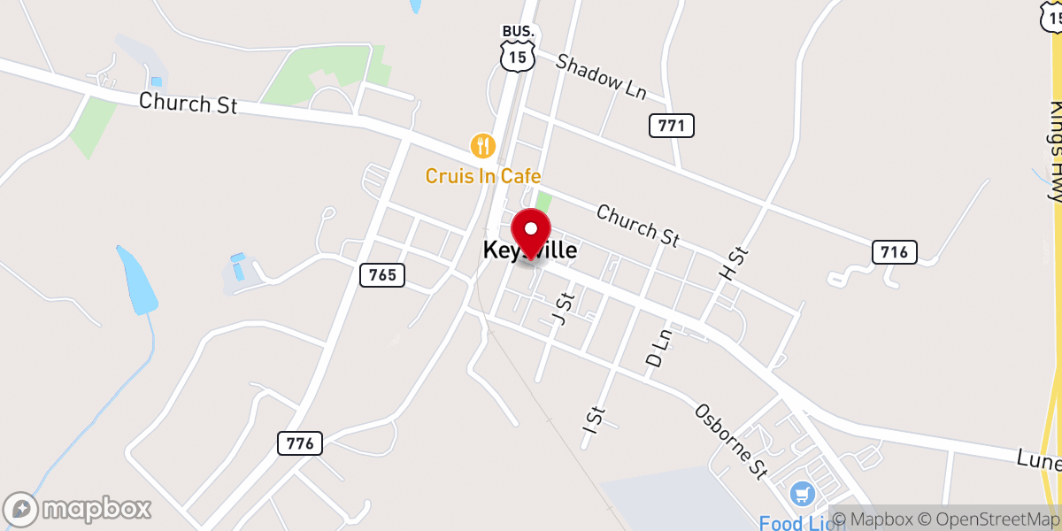 Map showing location of Kings & Priests Coffee