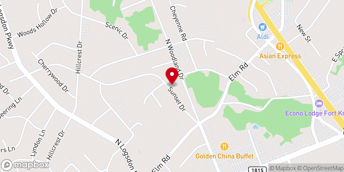 Map showing location of First Korean Baptist Church