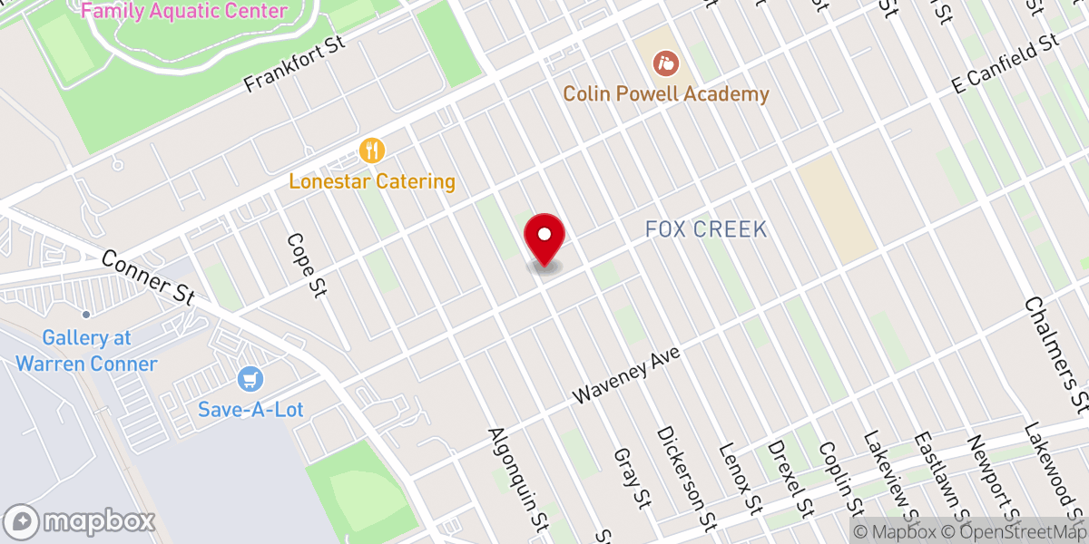 Map showing location of Canfield Church of God