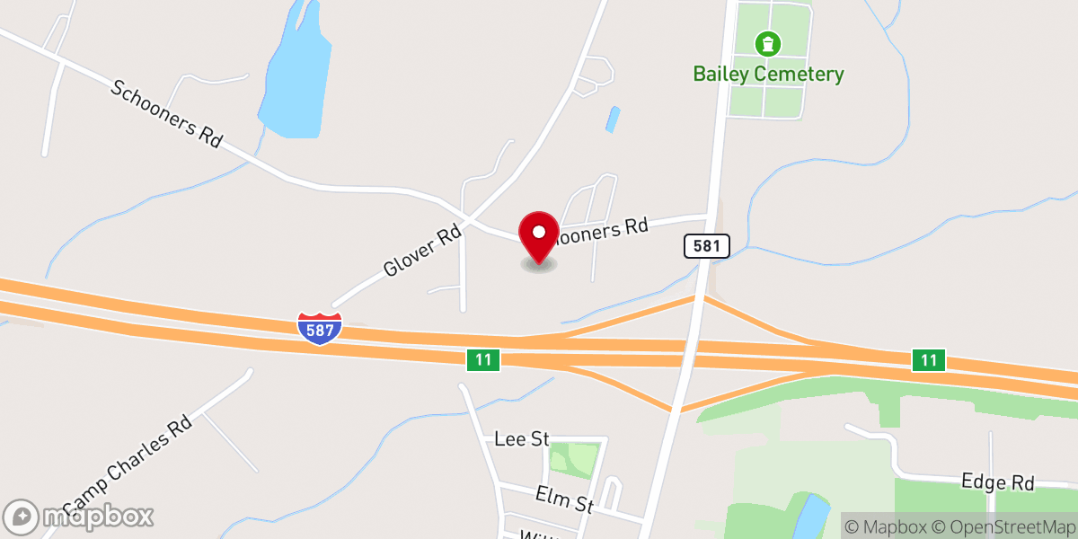 Map showing location of Grace Community Fellowship