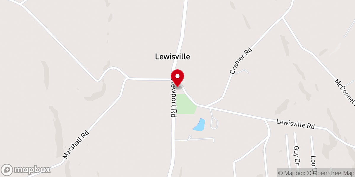 Map showing location of Ebenezer Church