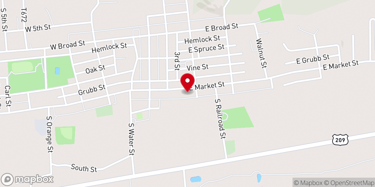 Map showing location of Sacred Heart of Jesus