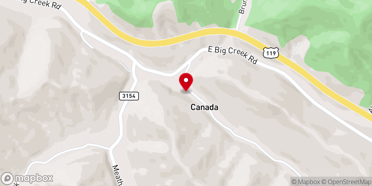 Map showing location of Highland Church