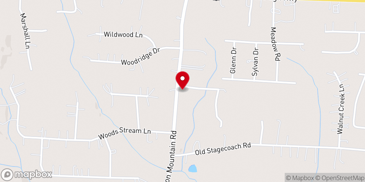 Map showing location of Iron Mountain Baptist Church