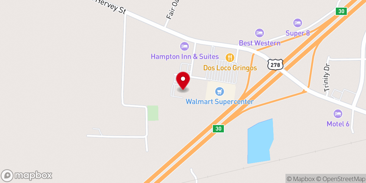 Map showing location of Garrett Memorial Baptist Church