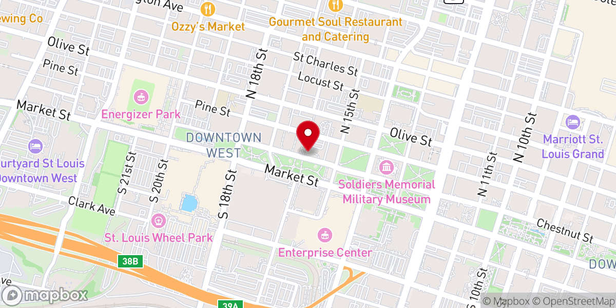 Map showing location of St. John Apostle and Evangelist
