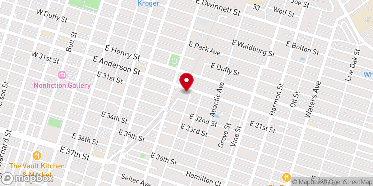 Map showing location of Beulah Baptist Church