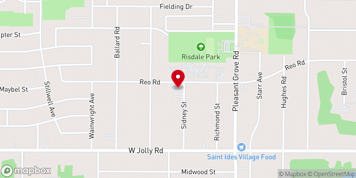 Map showing location of Galilee Baptist Church