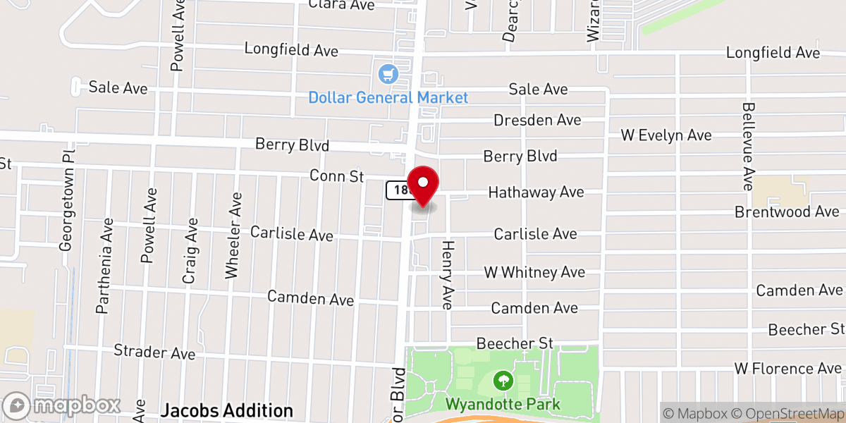 Map showing location of St James Church