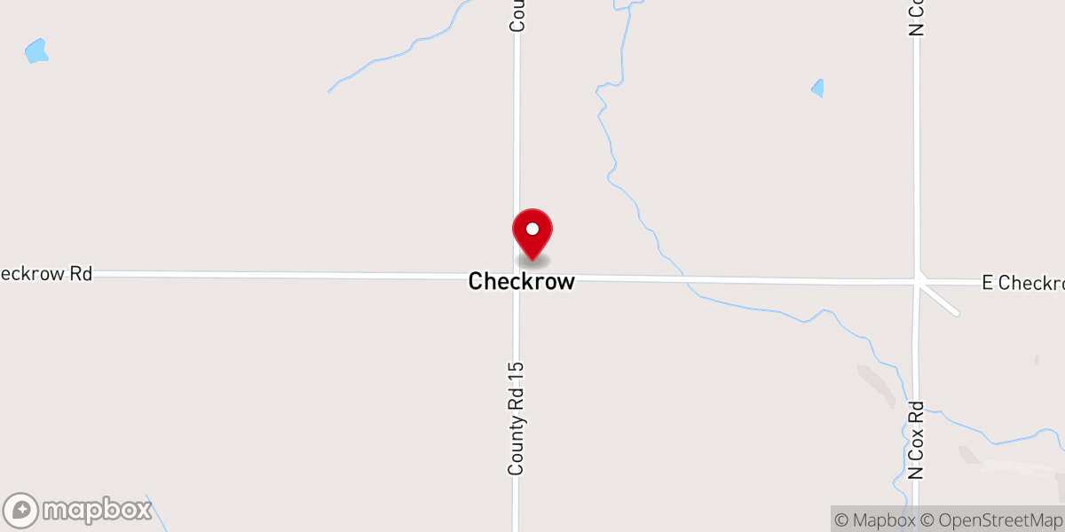 Map showing location of Checkrow Community Church