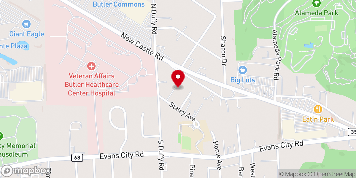Map showing location of Covenant United Presbyterian Church