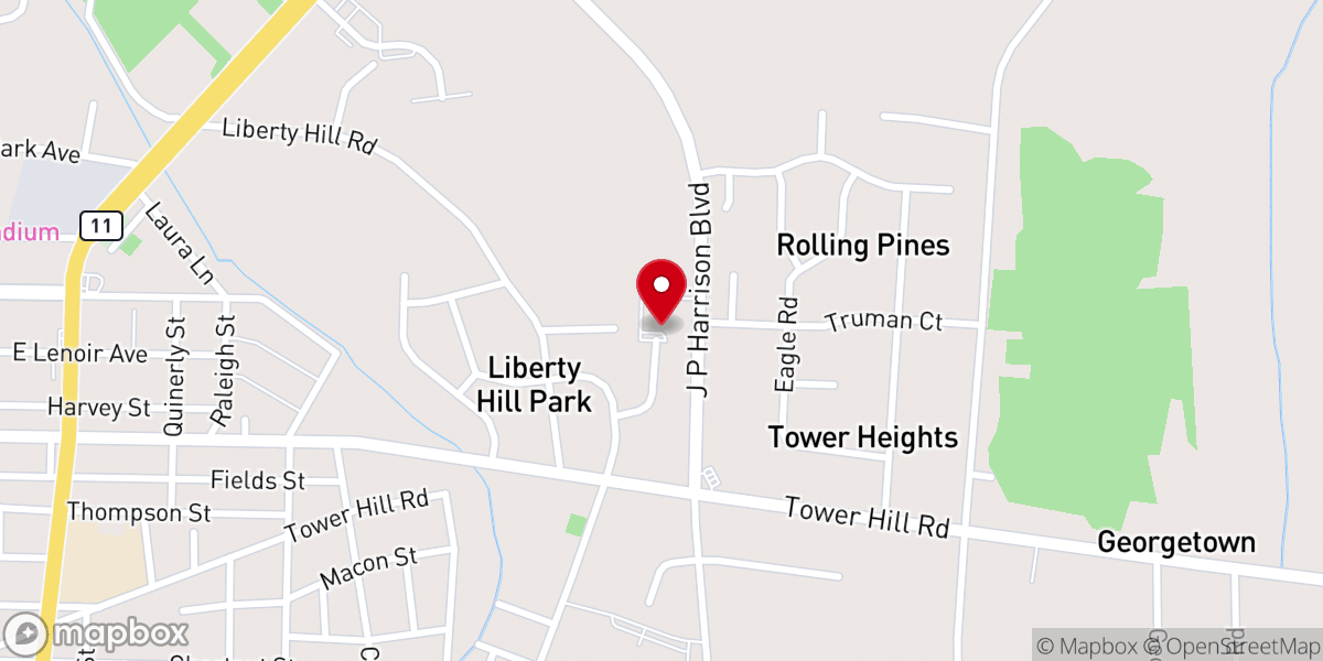 Map showing location of St Peter Church of Christ
