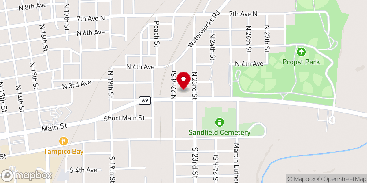 Map showing location of Salvation Army