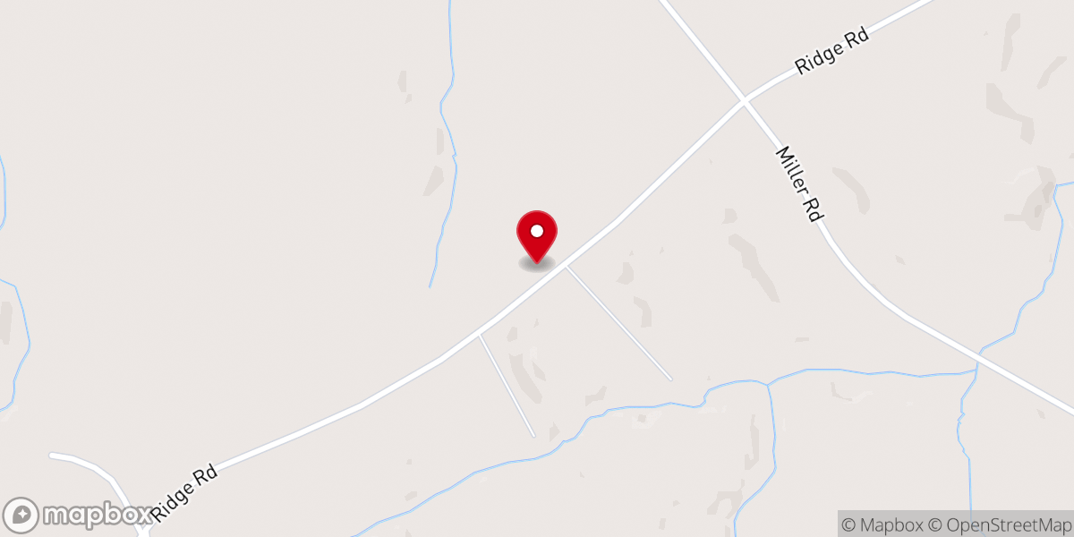 Map showing location of Oak Grove Baptist Church