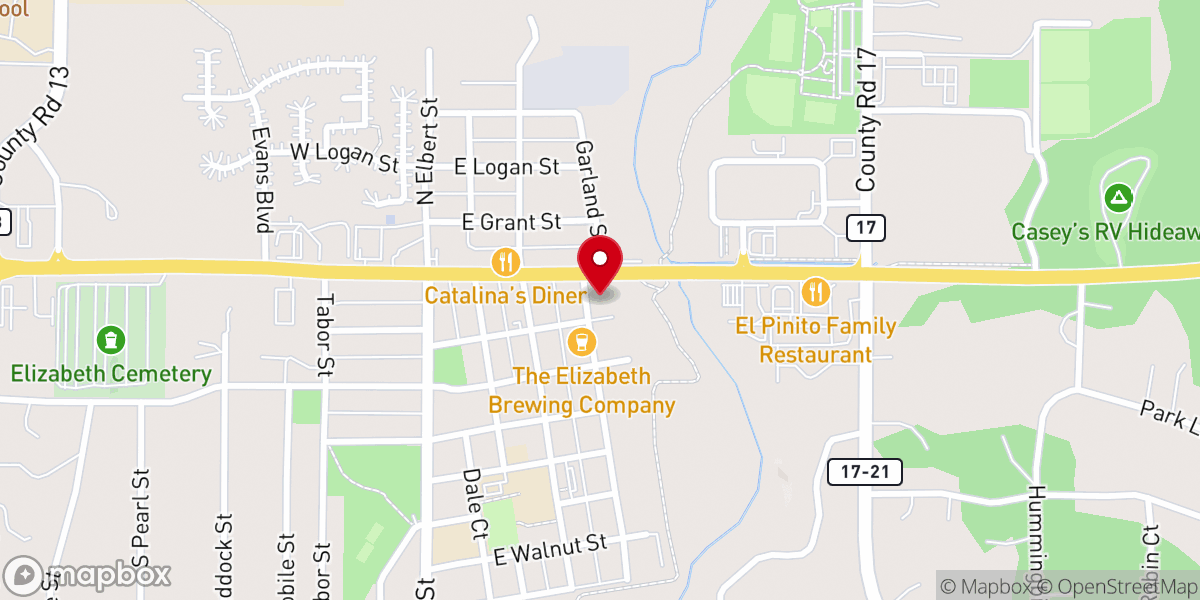 Map showing location of Bible Believers Church of Elizabeth