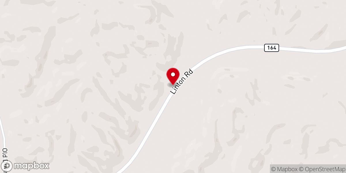 Map showing location of Old Dry Creek Church