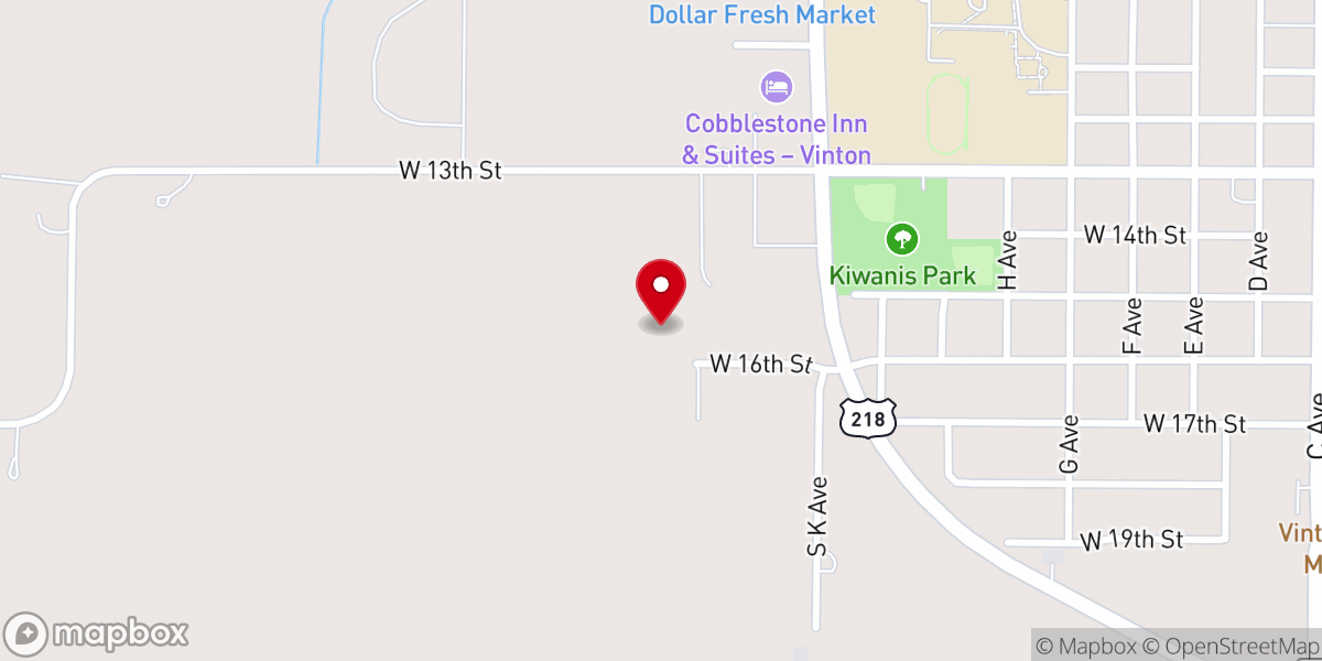 Map showing location of Blessed Hope Church