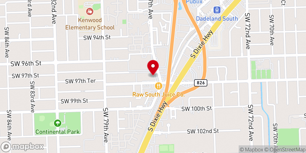 Map showing location of Wayside Baptist Church