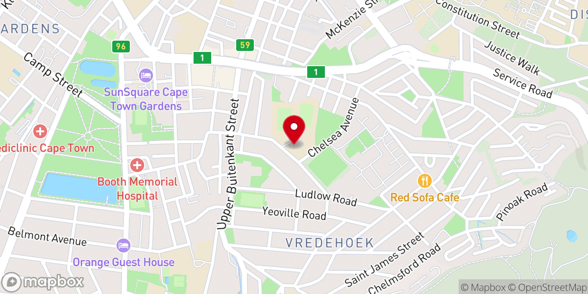 Map showing location of Shofar Cape Town City