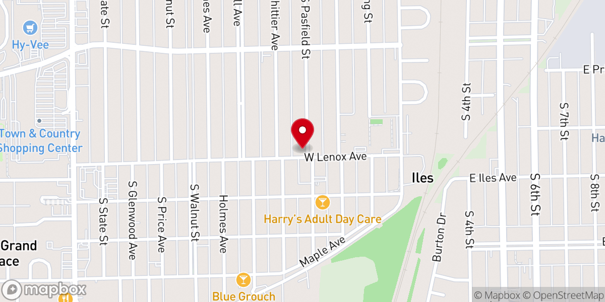 Map showing location of Pasfield Southern Baptist Church
