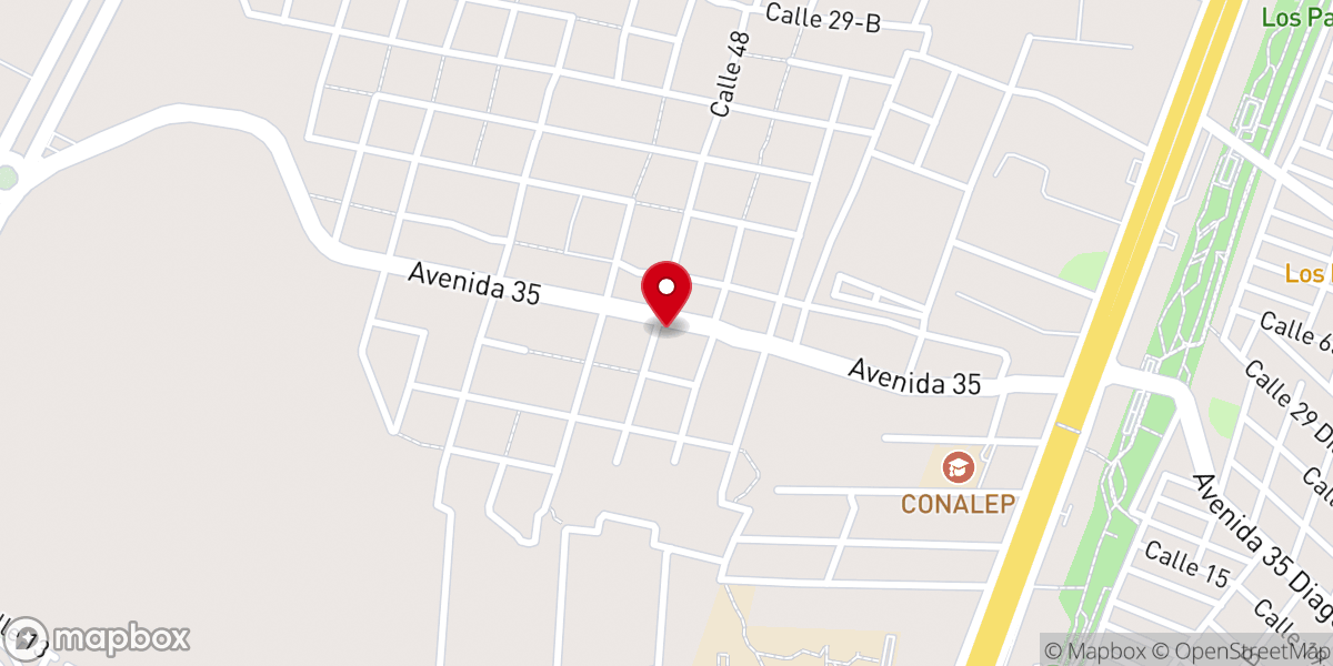 Map showing location of Iglesia Cristiana Adonai de Mérida