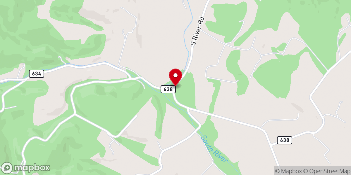 Map showing location of South River Church