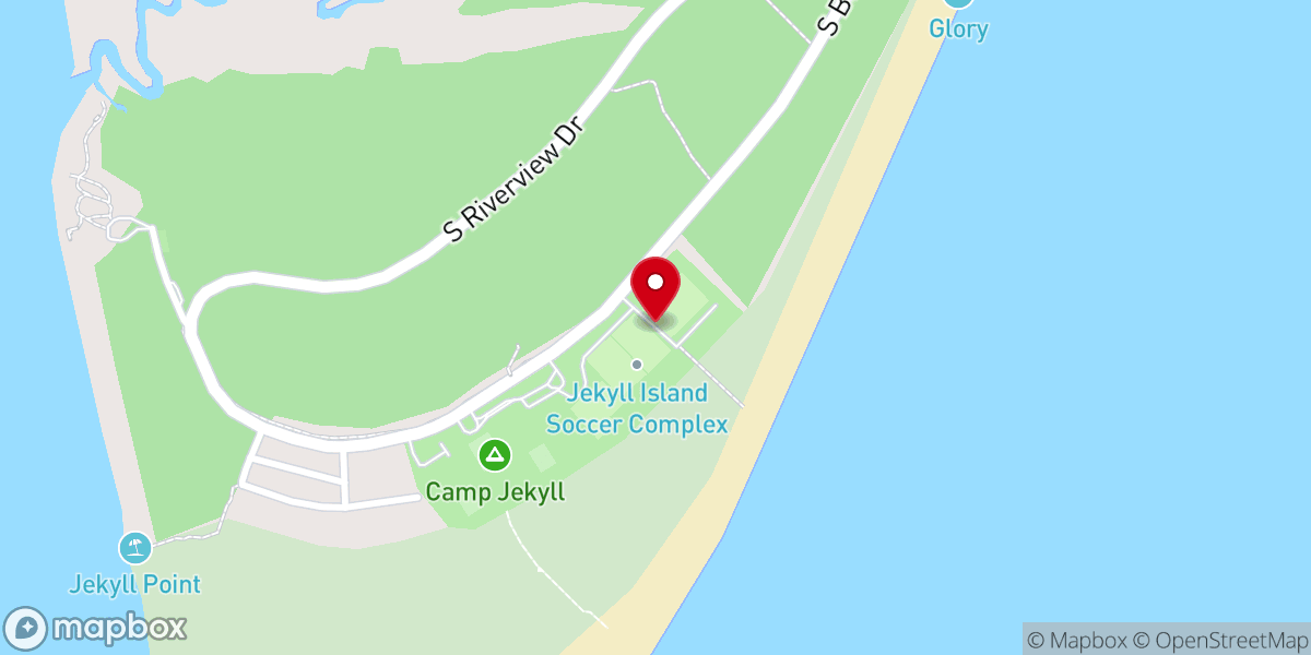 Map showing location of Jekyll Island Soccer Complex