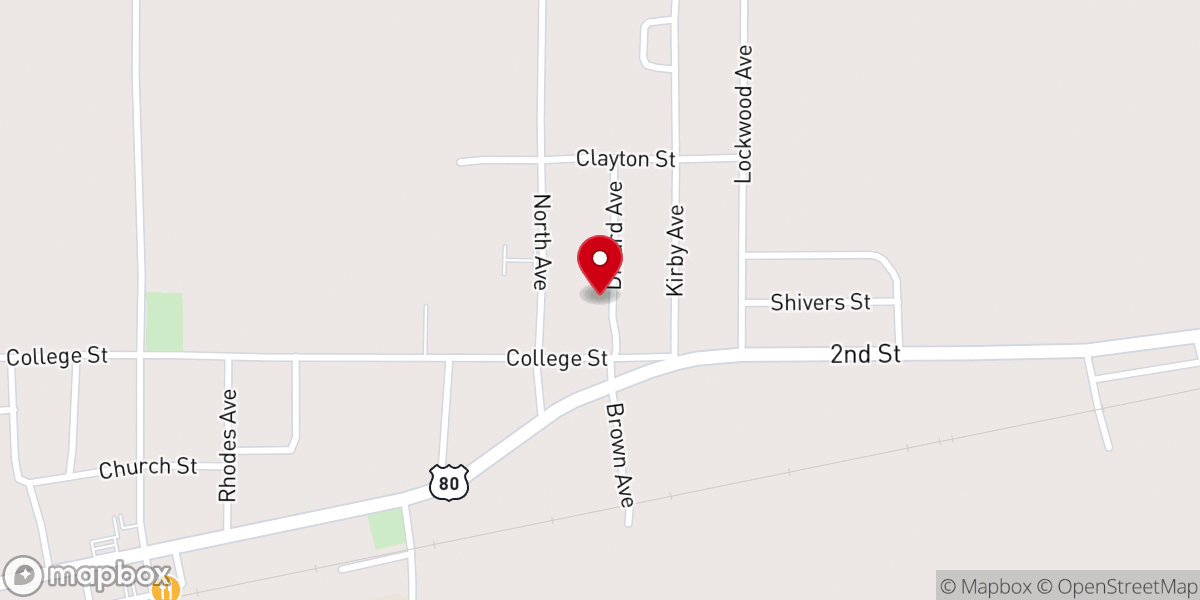 Map showing location of Church