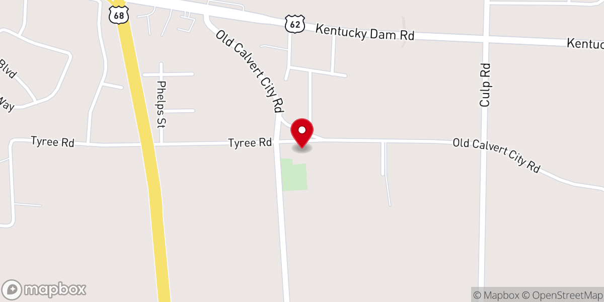 Map showing location of Rosebower Baptist Church