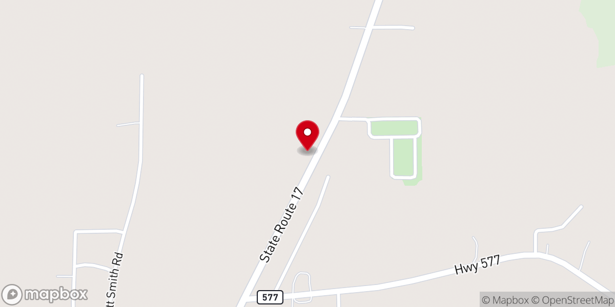 Map showing location of Bethany Worship Center