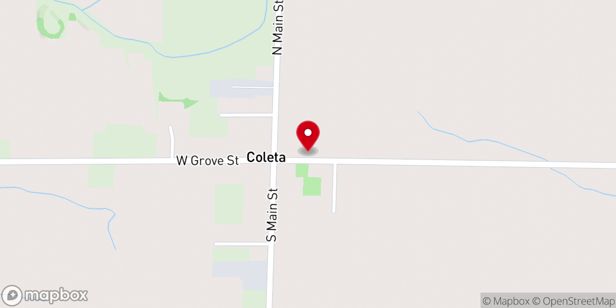 Map showing location of Coleta United Brethren-Christ