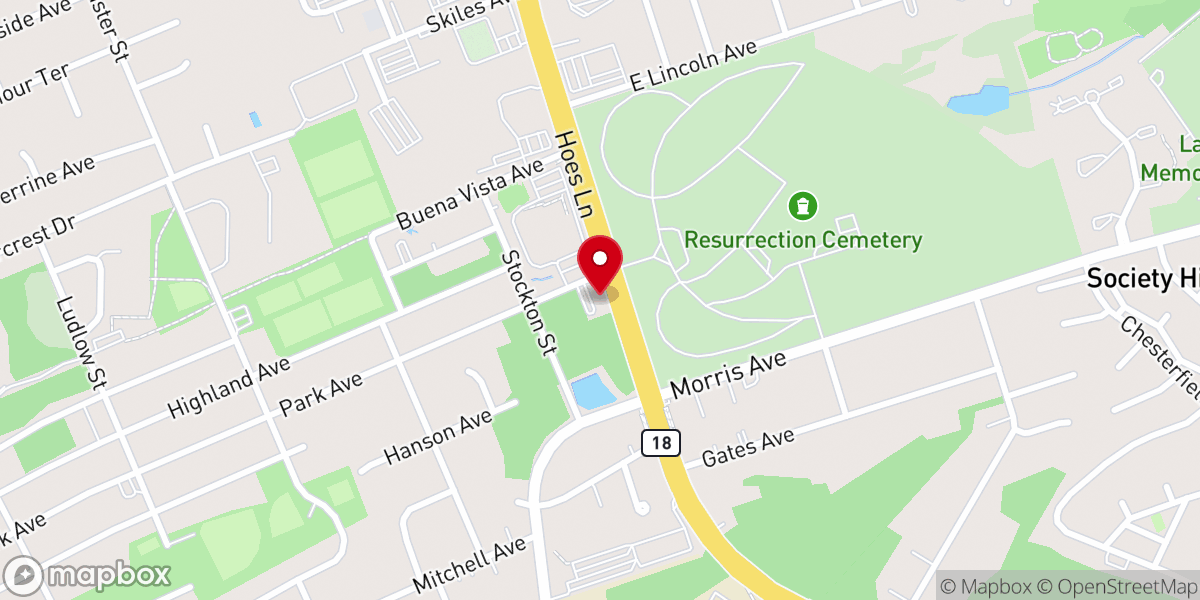 Map showing location of The Well Church NJ Inc