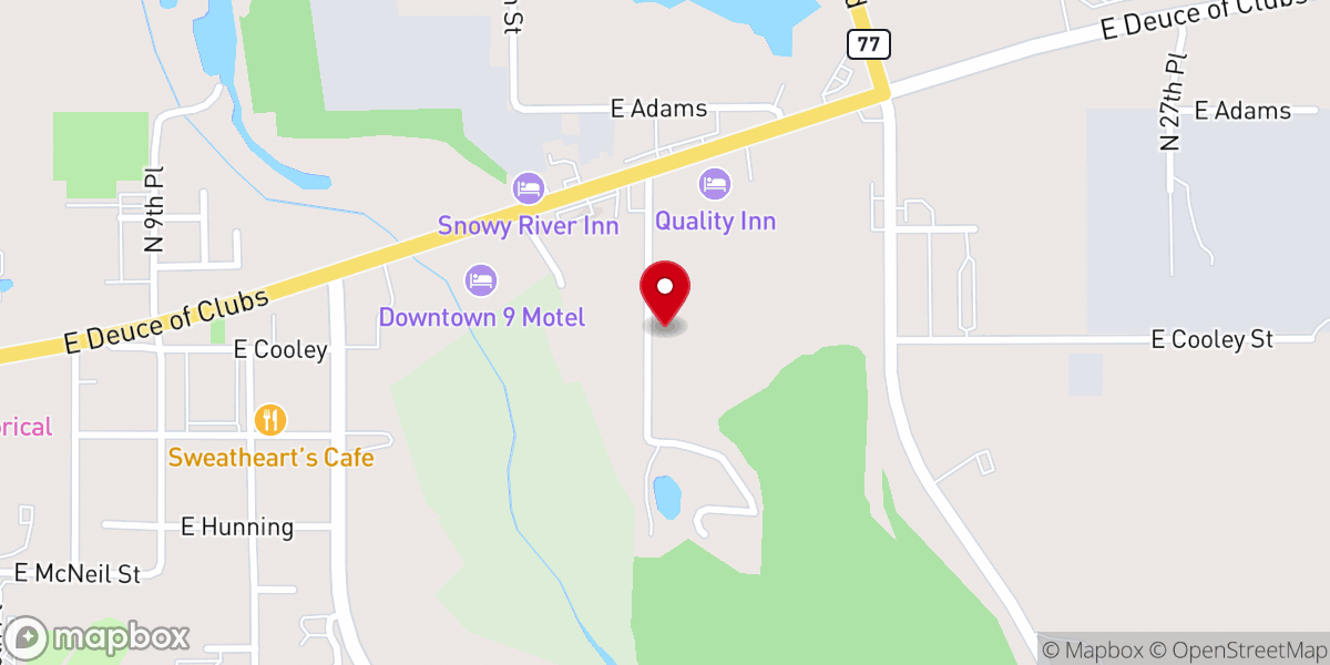 Map showing location of New Life Temple UPCI