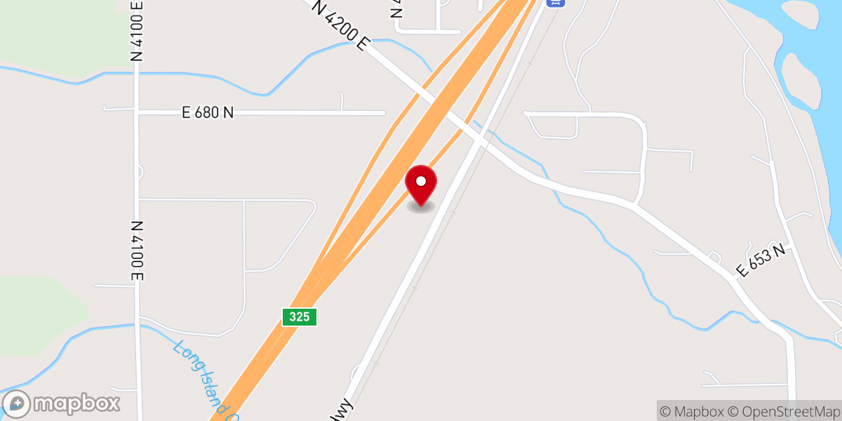 Map showing location of Harvestview Baptist Church