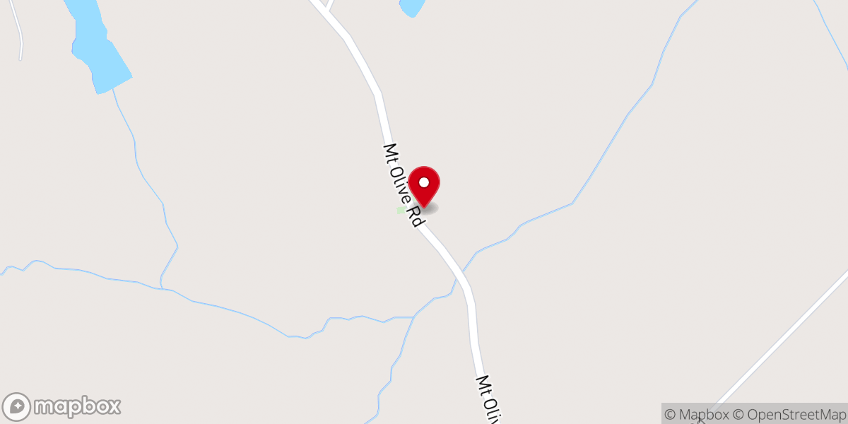 Map showing location of Mt. Olive Primitive Baptist Church