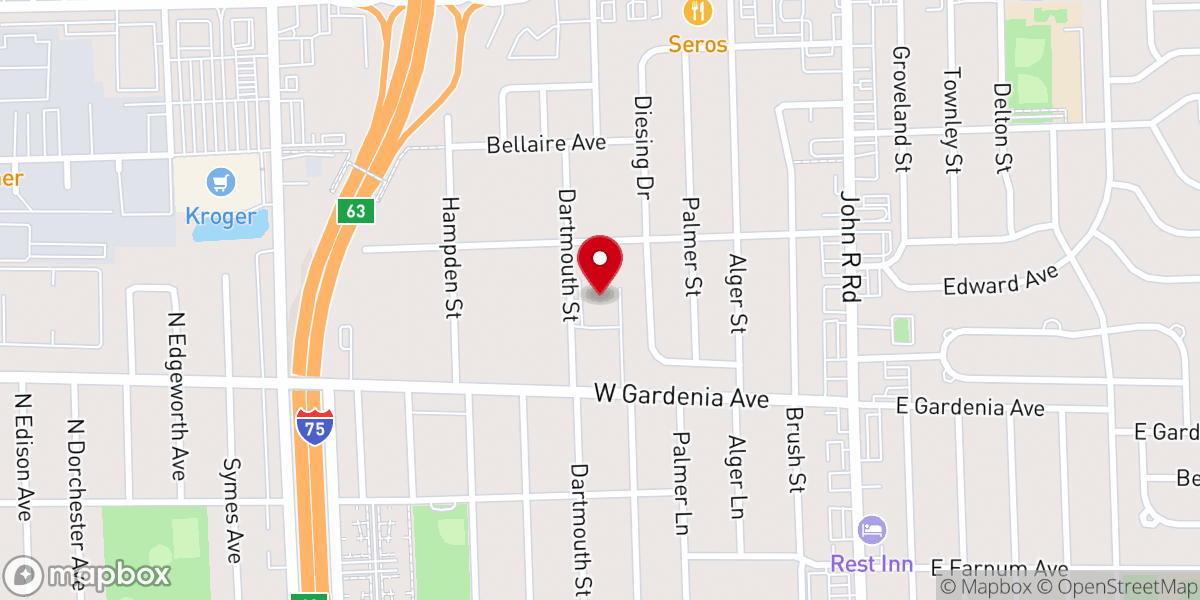 Map showing location of Korean First Central United Methodist Church