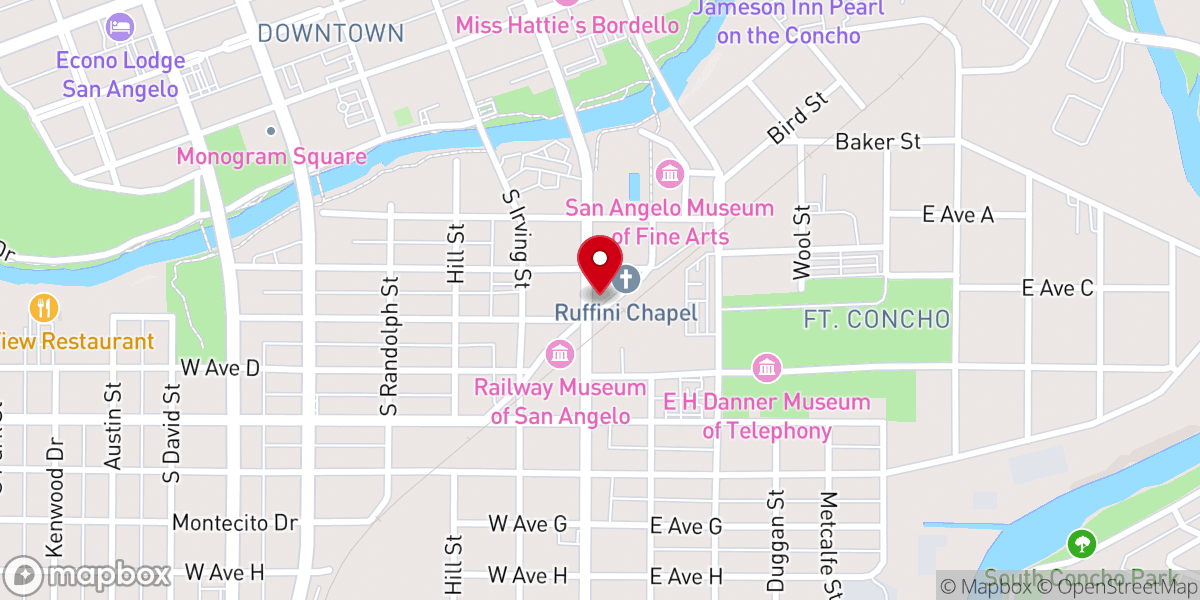 Map showing location of The Vessel Church