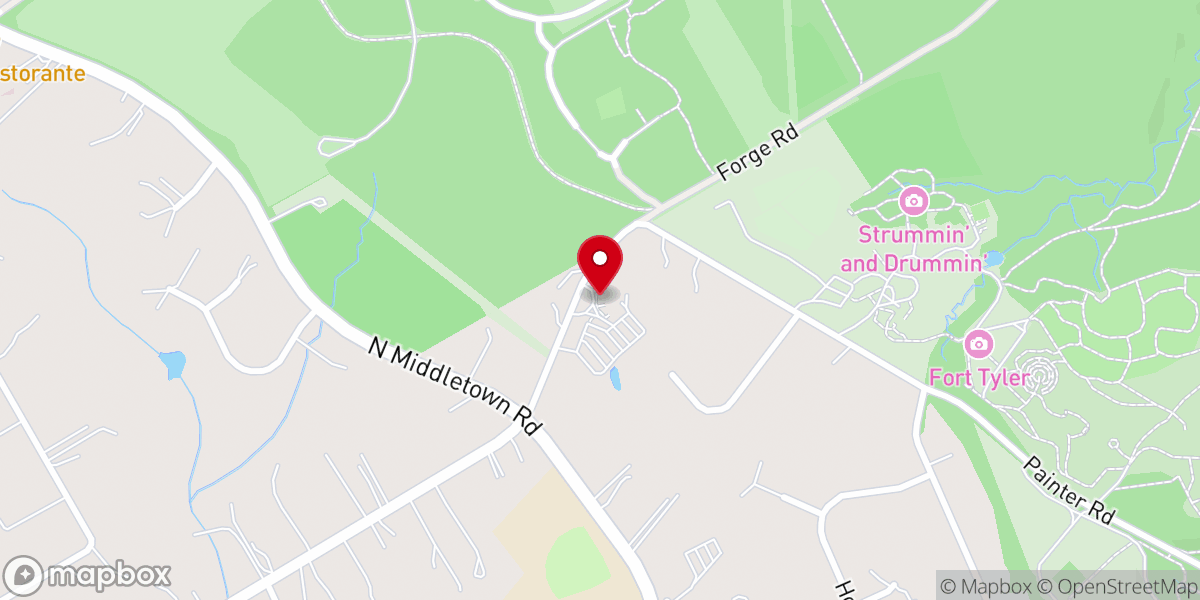Map showing location of St. George Greek Orthodox Church