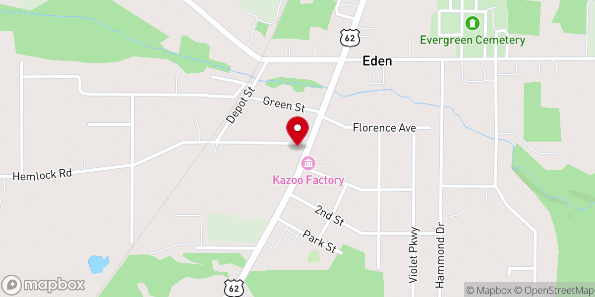 Map showing location of Faith Bible Baptist Church