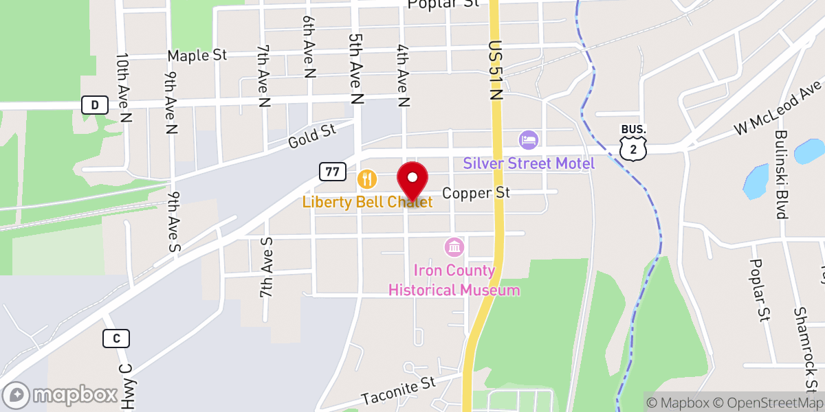 Map showing location of Presbyterian Church