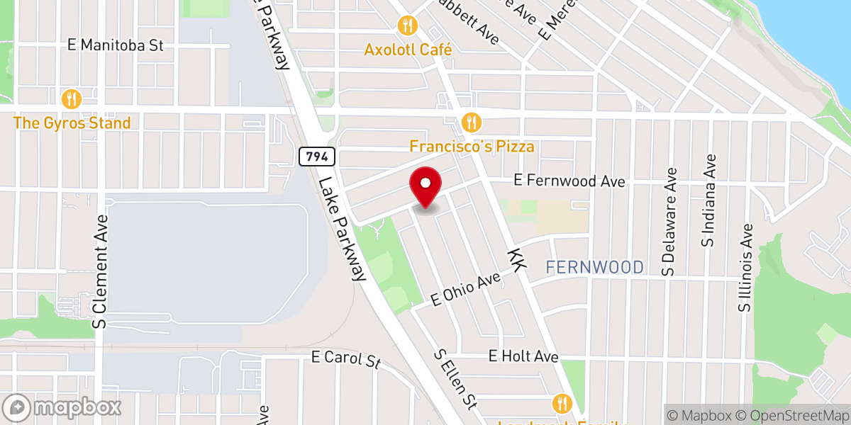 Map showing location of Messiah Evangelical Lutheran Church